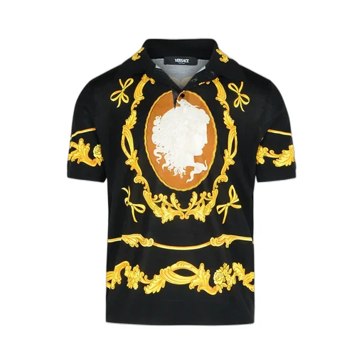 Pattern-Printed Polo Shirt