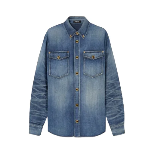 Button-Up Denim Overshirt