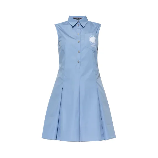 Logo-Embroidered Sleeveless Mini Dress
