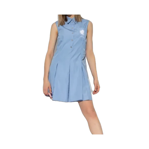 Logo-Embroidered Sleeveless Mini Dress