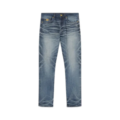 Logo-Patch Straight-Leg Jeans