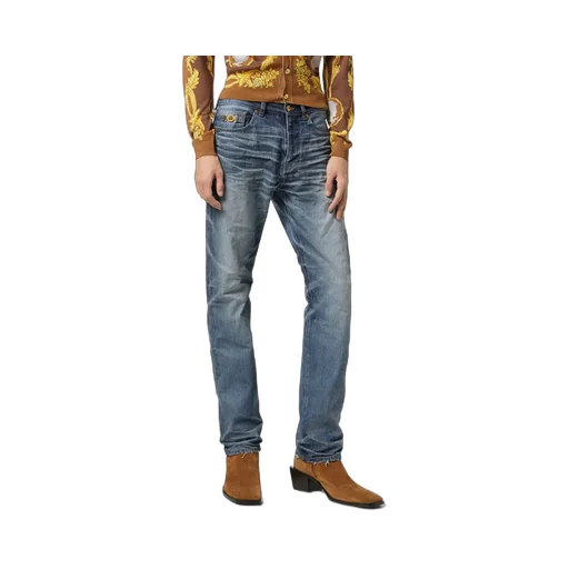 Logo-Patch Straight-Leg Jeans