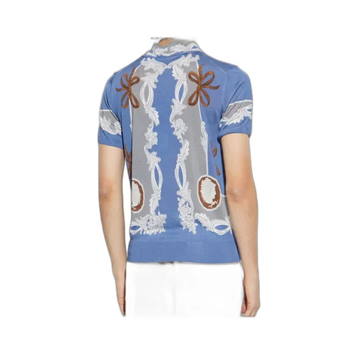 Pattern-Printed Polo Shirt