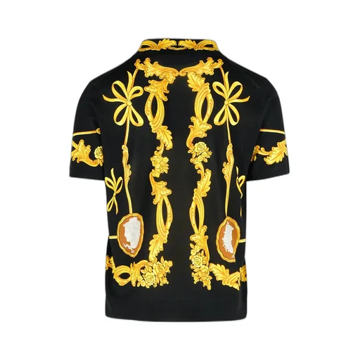 Pattern-Printed Polo Shirt