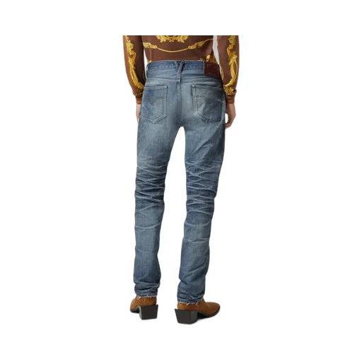 Logo-Patch Straight-Leg Jeans