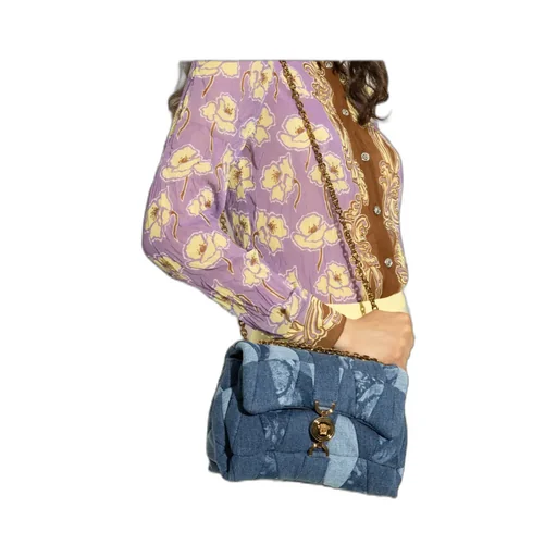 Quilted Denim Shoulder Bag