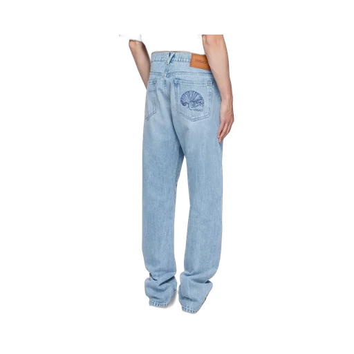 Logo-Patch Straight-Leg Jeans