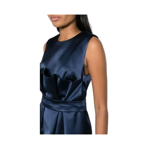 Satin Belted Sleeveless Minidress