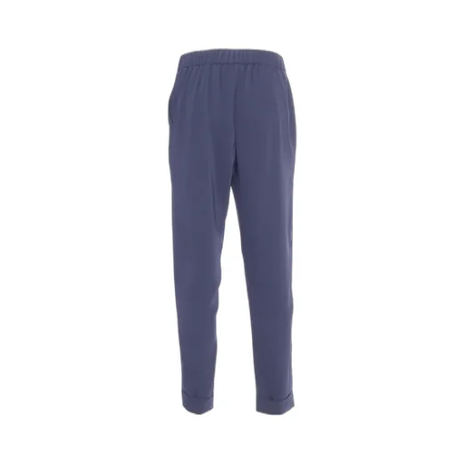 Mid-Rise Turn-Up Hem Tapered Trousers