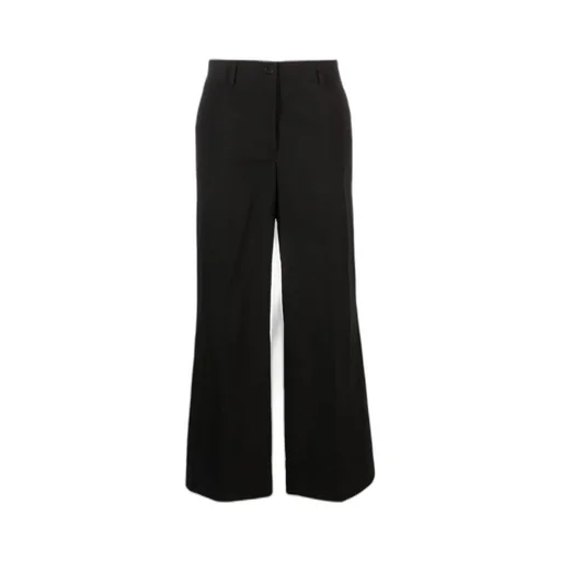 High-Waisted Cotton Tailored Trousers