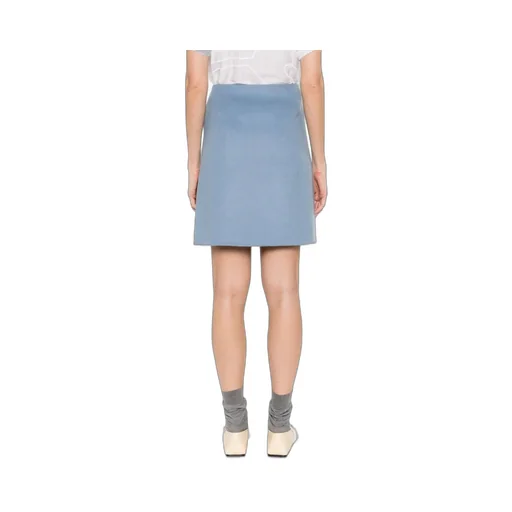 High-Waist Wool Skirt