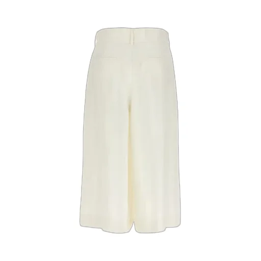 Pleated Below-Knee Shorts