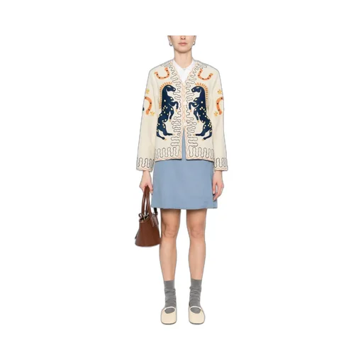 High-Waist Wool Skirt