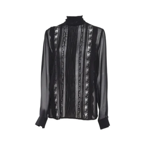 Detailed High-Neck Blouse