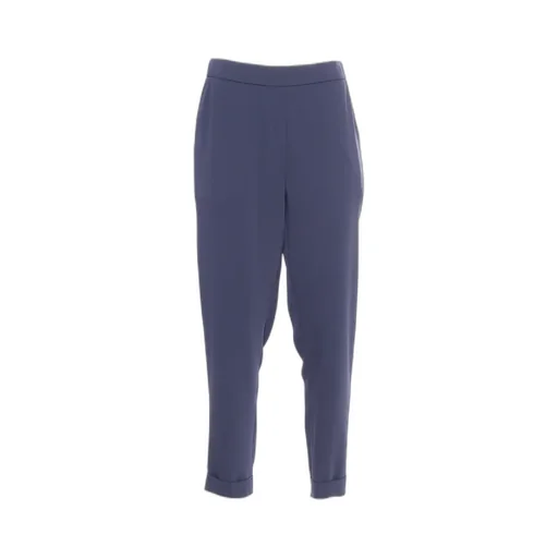 Mid-Rise Turn-Up Hem Tapered Trousers
