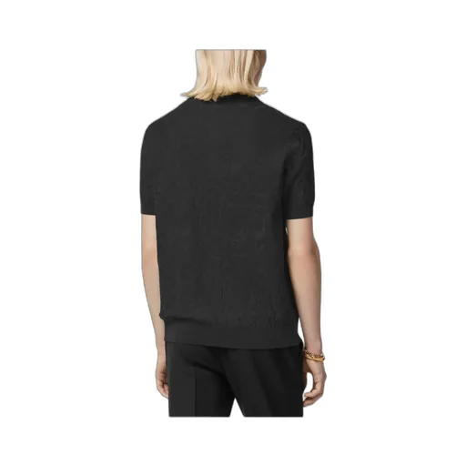 Barocco-Jacquard Short-Sleeved Polo Shirt