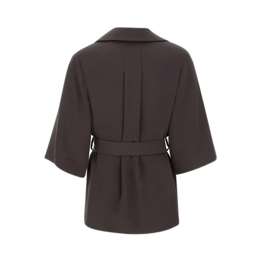 V-Neck Belted Blouse