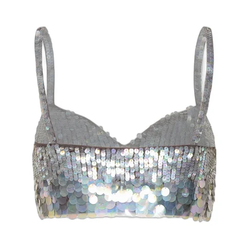 Sequin Embellished Bustier Top
