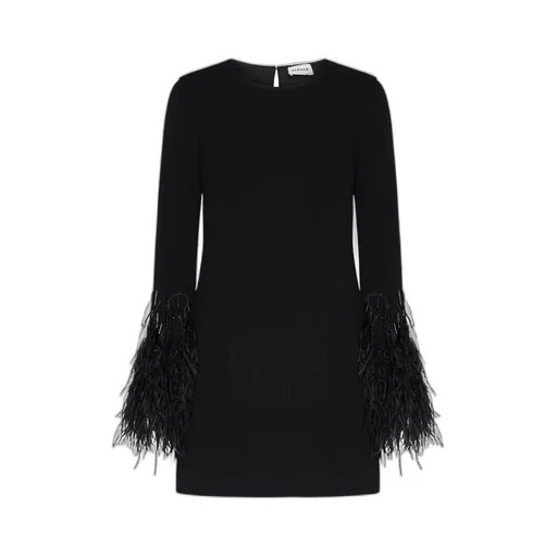 Round-Collar Long-Sleeved Dress