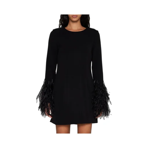 Round-Collar Long-Sleeved Dress