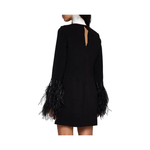 Round-Collar Long-Sleeved Dress