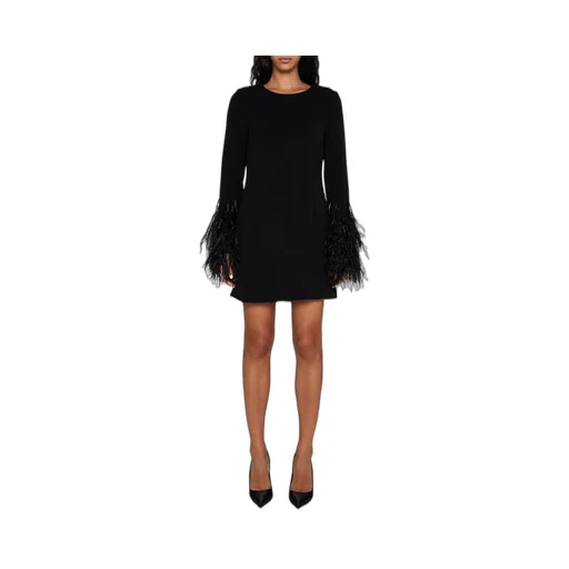 Round-Collar Long-Sleeved Dress