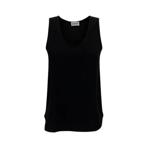 Crewneck Satin Tank Top