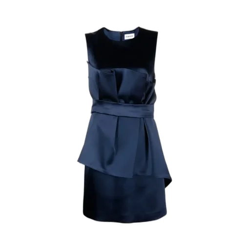 Satin Belted Sleeveless Minidress