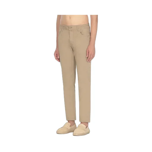 Logo-Patch Straight-Leg Trousers