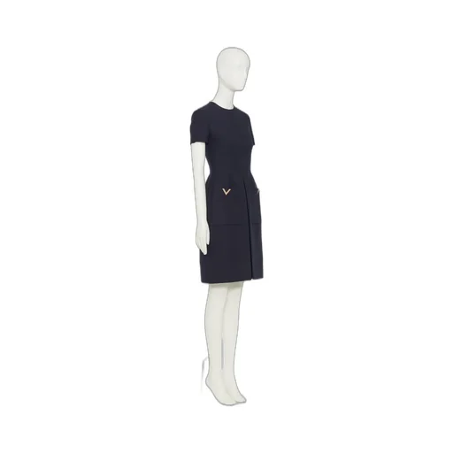 Logo Plaque Crewneck Dress