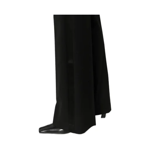 Virgin Wool Blend Flared Trousers