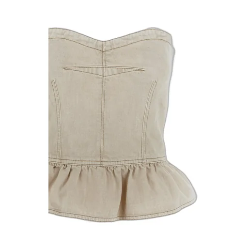Strapless Denim Top