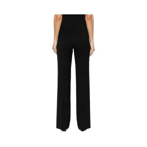 Virgin Wool Blend Flared Trousers