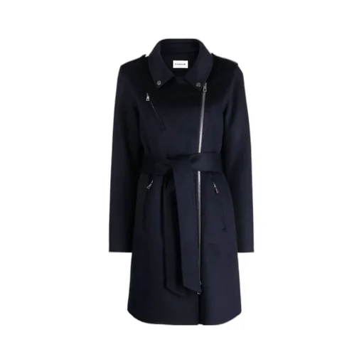 Zip-Up Wool Coat