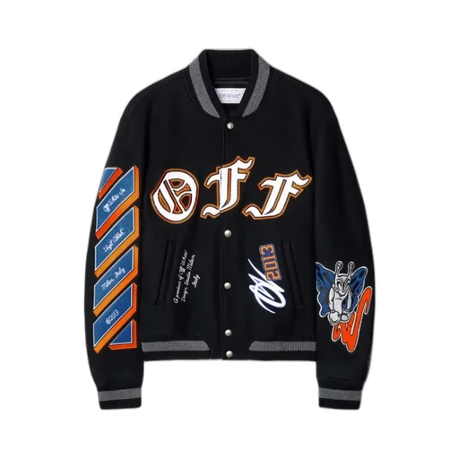 Logo Embroidered Bomber Jacket