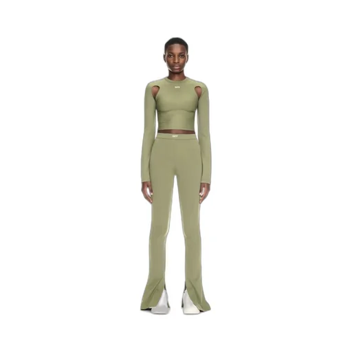 Logo-Print Bootcut Leggings
