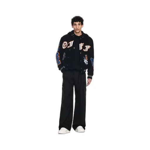 Logo Embroidered Bomber Jacket