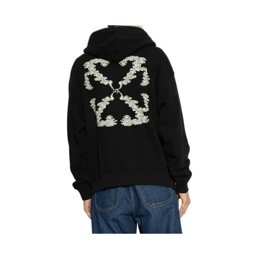 Logo Embroidered Drawstring Hoodie
