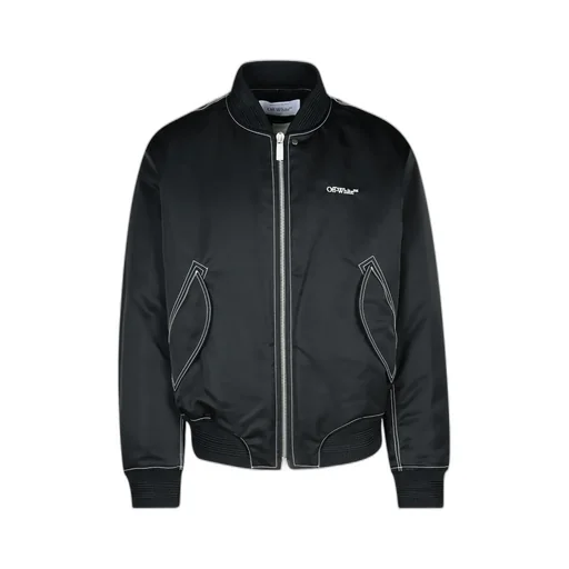 Zip-Up Long-Sleeved Bomber Jacket