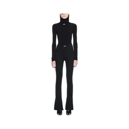 Logo Printed Flared Leggings