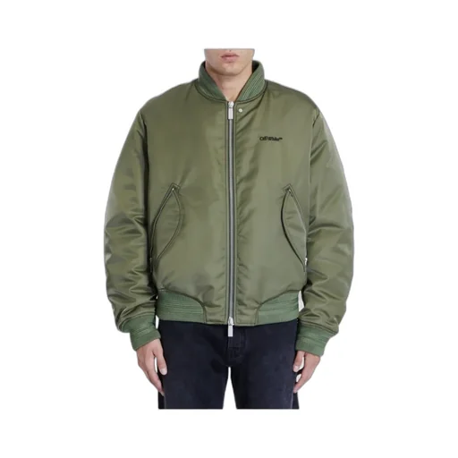 Zip-Up Long-Sleeved Bomber Jacket