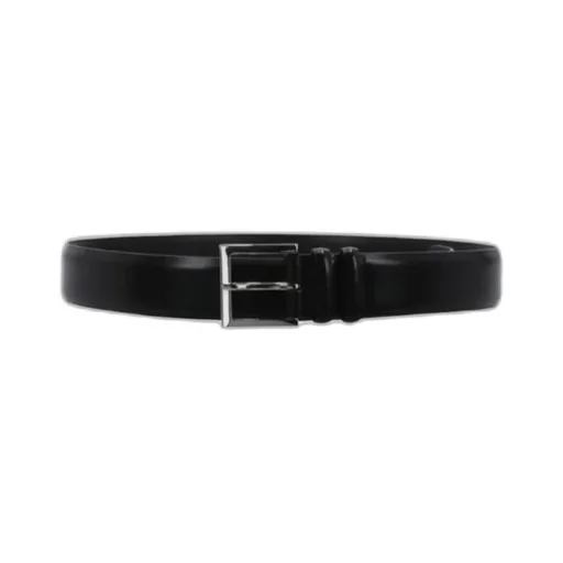 Buckle-Fastening Leather Belt