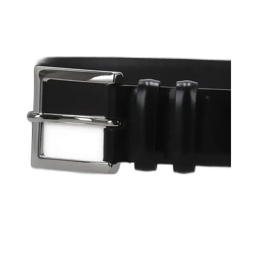 Buckle-Fastening Leather Belt