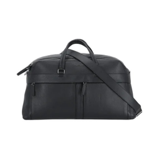 Logo Plaque Leather Holdall Bag