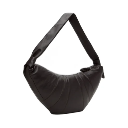 Large Croissant Zipped Shoulder Bag