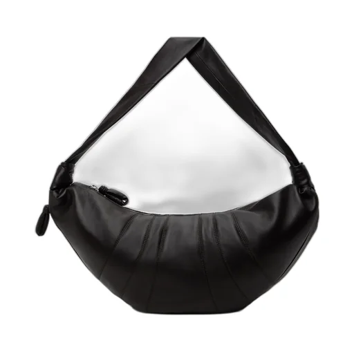 Large Croissant Zipped Shoulder Bag