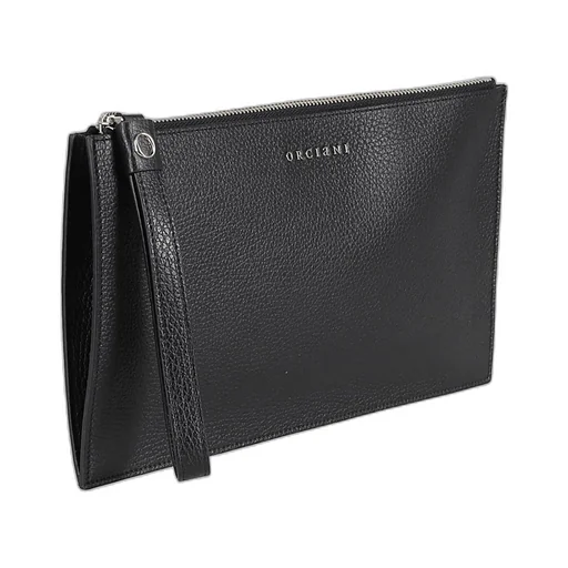 Logo Lettering Zipped Clutch Bag