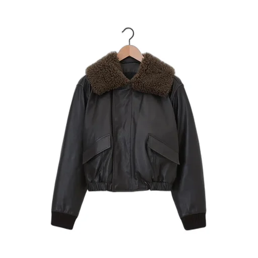 Relaxed Fit Leather Blouson
