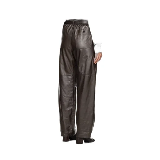 Pleat Detailed Belted Straight Leg Pants