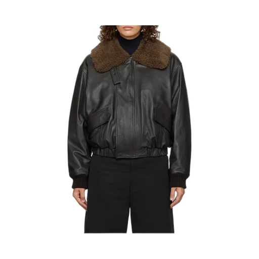 Relaxed Fit Leather Blouson